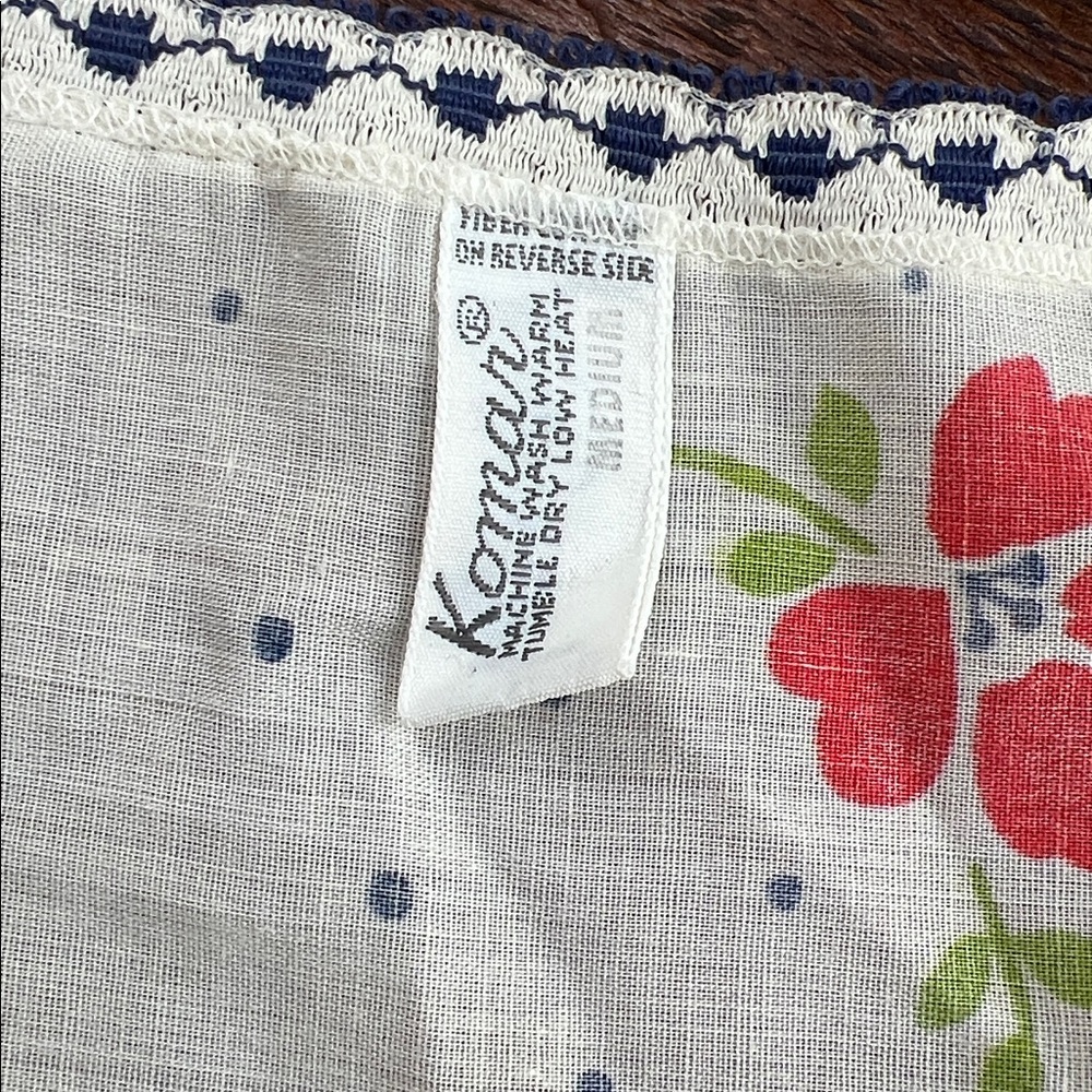 Komar Vintage 100% Cotton Nightgown Ribbon Detail White Multicolor Floral Size M - Picture 5 of 10
